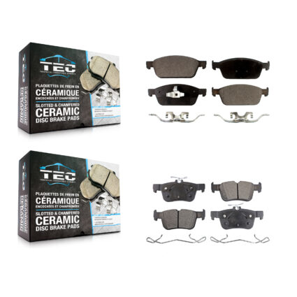 Front Rear Ceramic Brake Pads Kit For Lincoln MKC KTC-100280