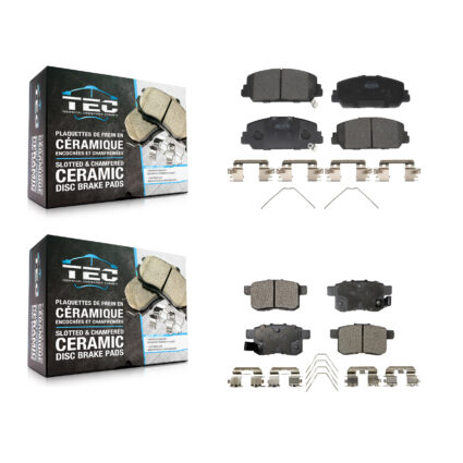 Front Rear Ceramic Brake Pads Kit For Honda Accord KTC-100284