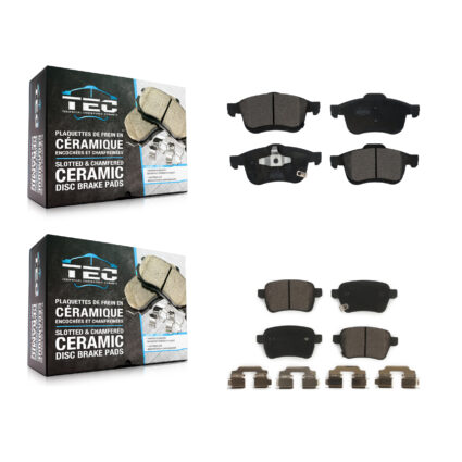 Front Rear Ceramic Brake Pads Kit For 2014-2020 Fiat 500L KTC-100289