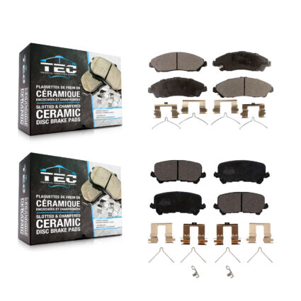 Front Rear Ceramic Brake Pads Kit For Honda Pilot Ridgeline Acura MDX KTC-100291