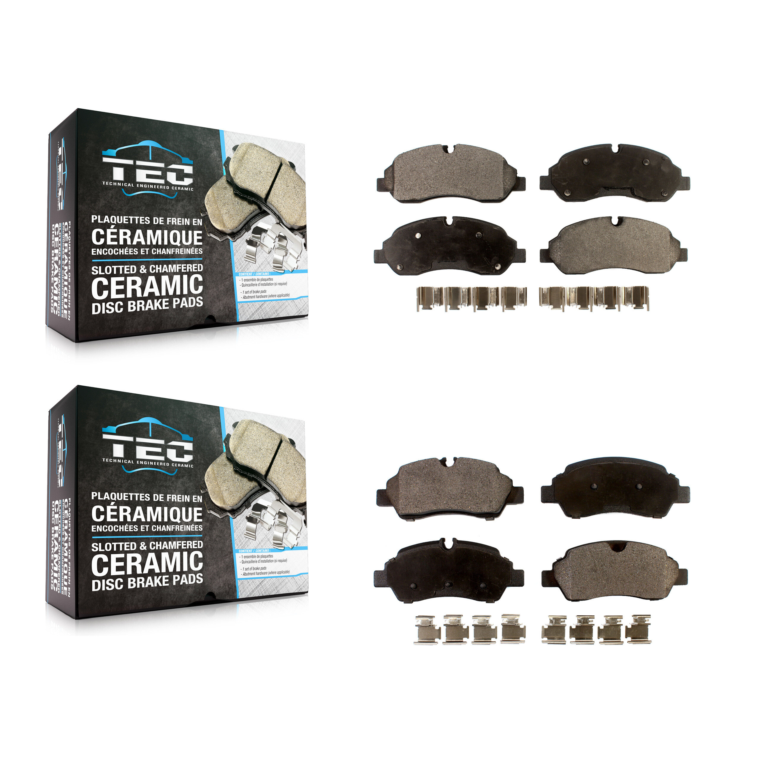 Front Rear Ceramic Brake Pads Kit For Ford Transit-250 Transit-150 Transit-350 HD KTC-100298