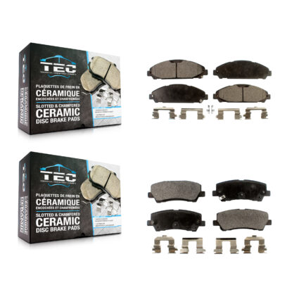 Front Rear Ceramic Brake Pads Kit For Ford Mustang V6 with 3.7L KTC-100299