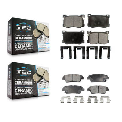 Front Rear Ceramic Brake Pads Kit For Hyundai Genesis G80 Kia K900 KTC-100300