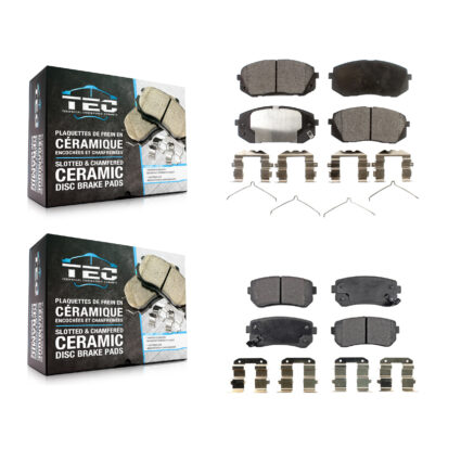 Front Rear Ceramic Brake Pads Kit For Hyundai Sonata GAS engine With Manual Parking KTC-100306