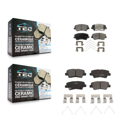 Front Rear Ceramic Brake Pads Kit For Hyundai Veloster Elantra GT KTC-100310