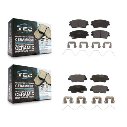 Front Rear Ceramic Brake Pads Kit For 2017-2020 Hyundai Elantra 1.6L KTC-100312