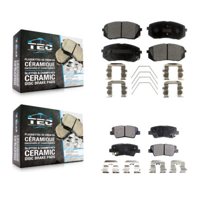 Front Rear Ceramic Brake Pads Kit For 2016 Hyundai Sonata With Electric Parking KTC-100314