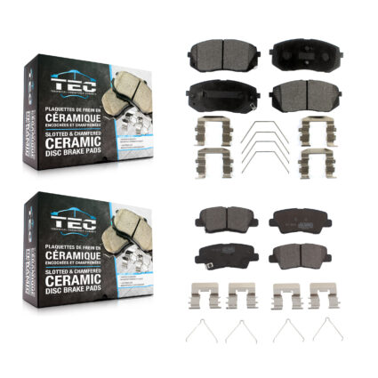 Front Rear Ceramic Brake Pad Kit For Hyundai Kona Kia Forte Elantra GT Optima Forte5 Soul KTC-100315