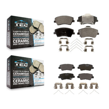 Front Rear Ceramic Brake Pads Kit For Hyundai Elantra Kia Niro Ioniq KTC-100318