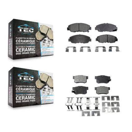 Front Rear Ceramic Brake Pads Kit For Honda Civic Accord Acura EL KTC-100329