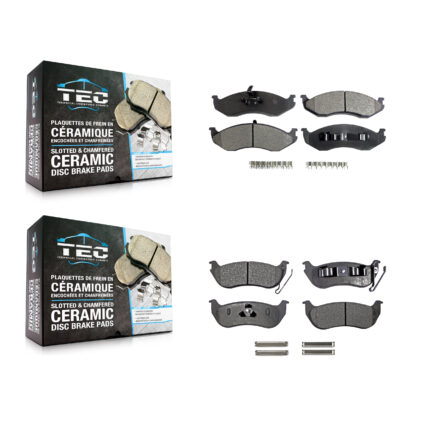 Front Rear Ceramic Brake Pads Kit For Jeep Wrangler TJ KTC-100332