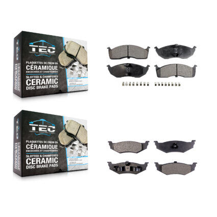 Front Rear Ceramic Brake Pads Kit For Chrysler Intrepid Dodge Concorde 300M LHS Eagle New KTC-100343
