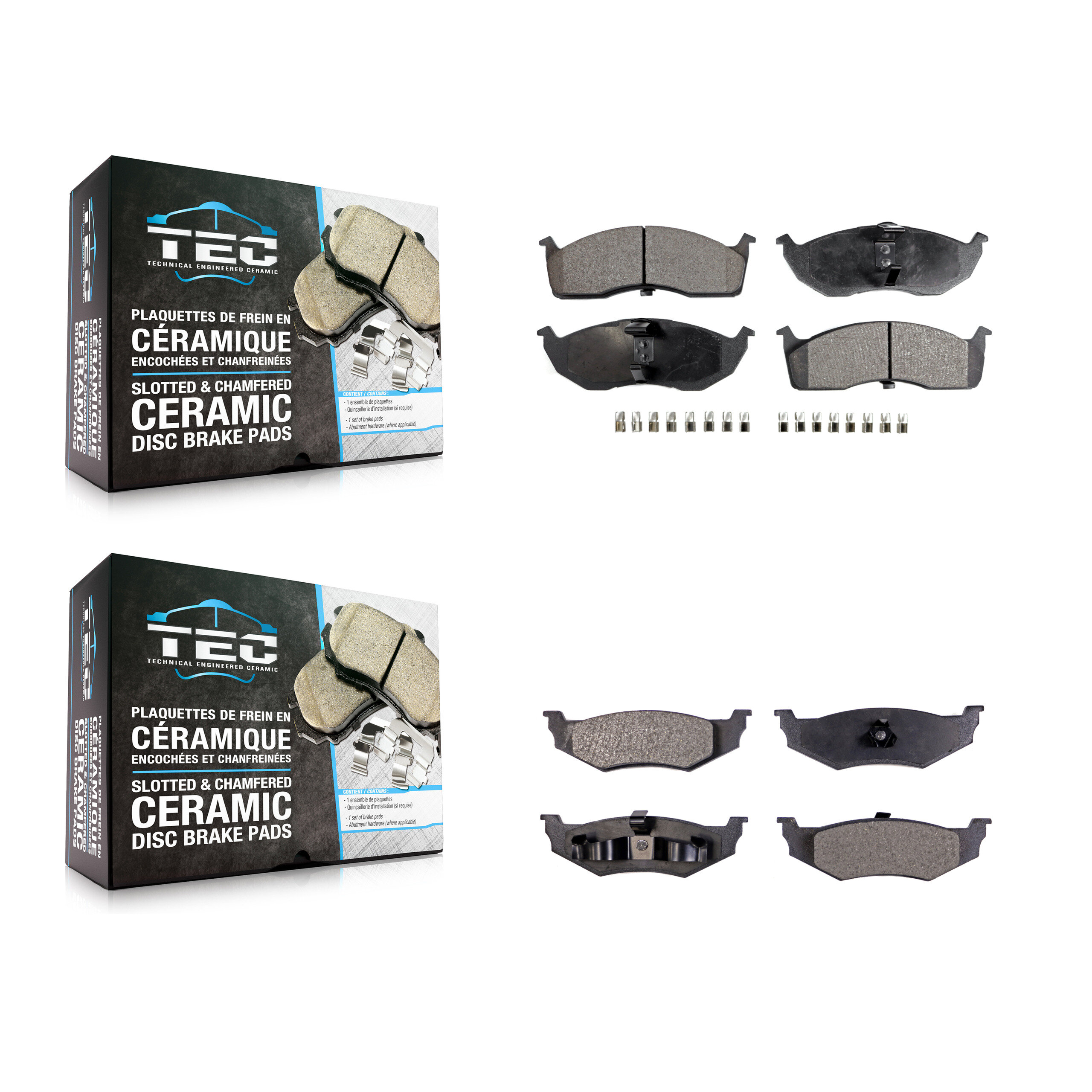 Front Rear Ceramic Brake Pads Kit For Chrysler Intrepid Dodge Concorde 300M LHS Eagle New KTC-100343