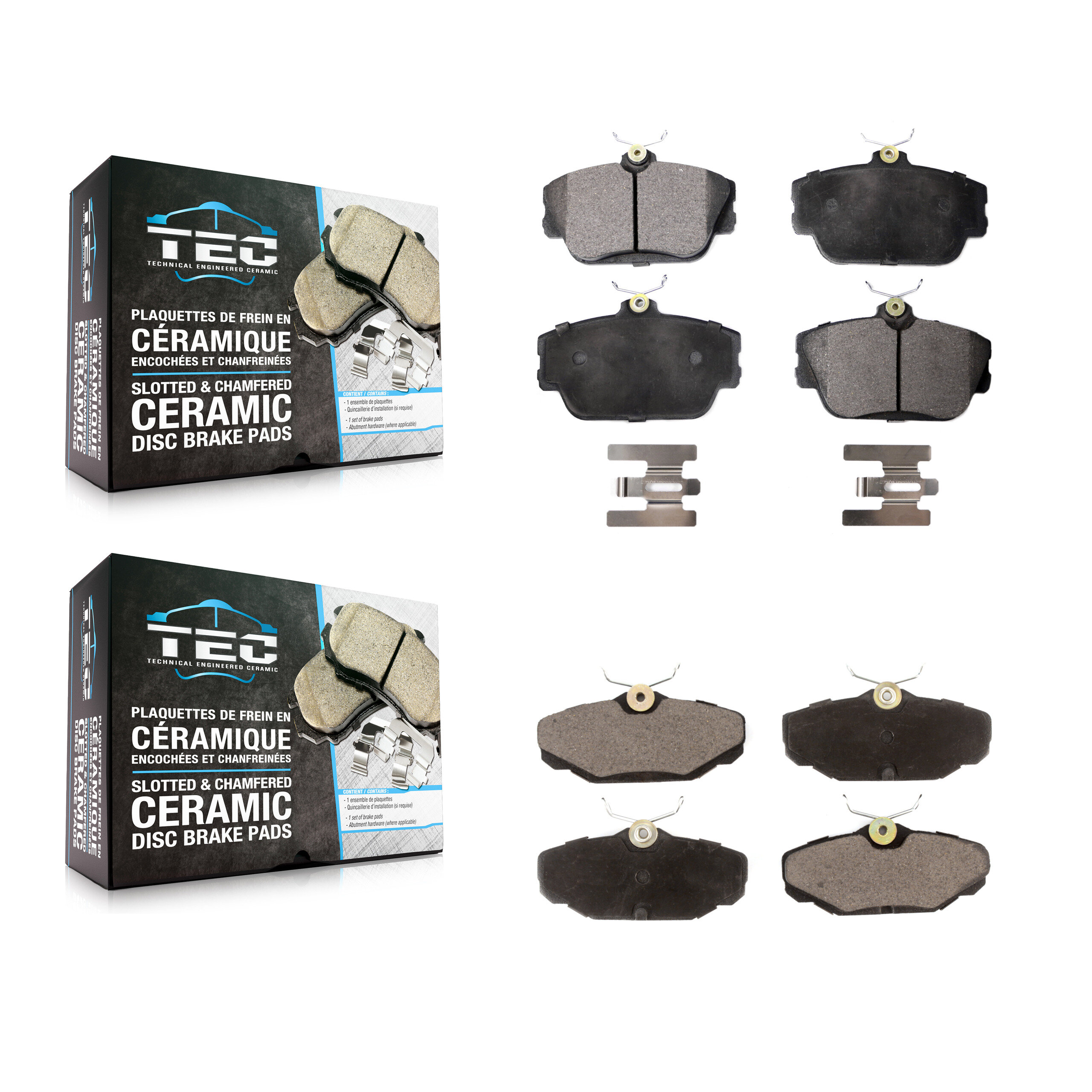 Front Rear Ceramic Brake Pads Kit For Ford Taurus Lincoln Continental Mercury Sable KTC-100344