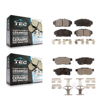 Front Rear Ceramic Brake Pads Kit For Acura Integra Honda Civic KTC-100346