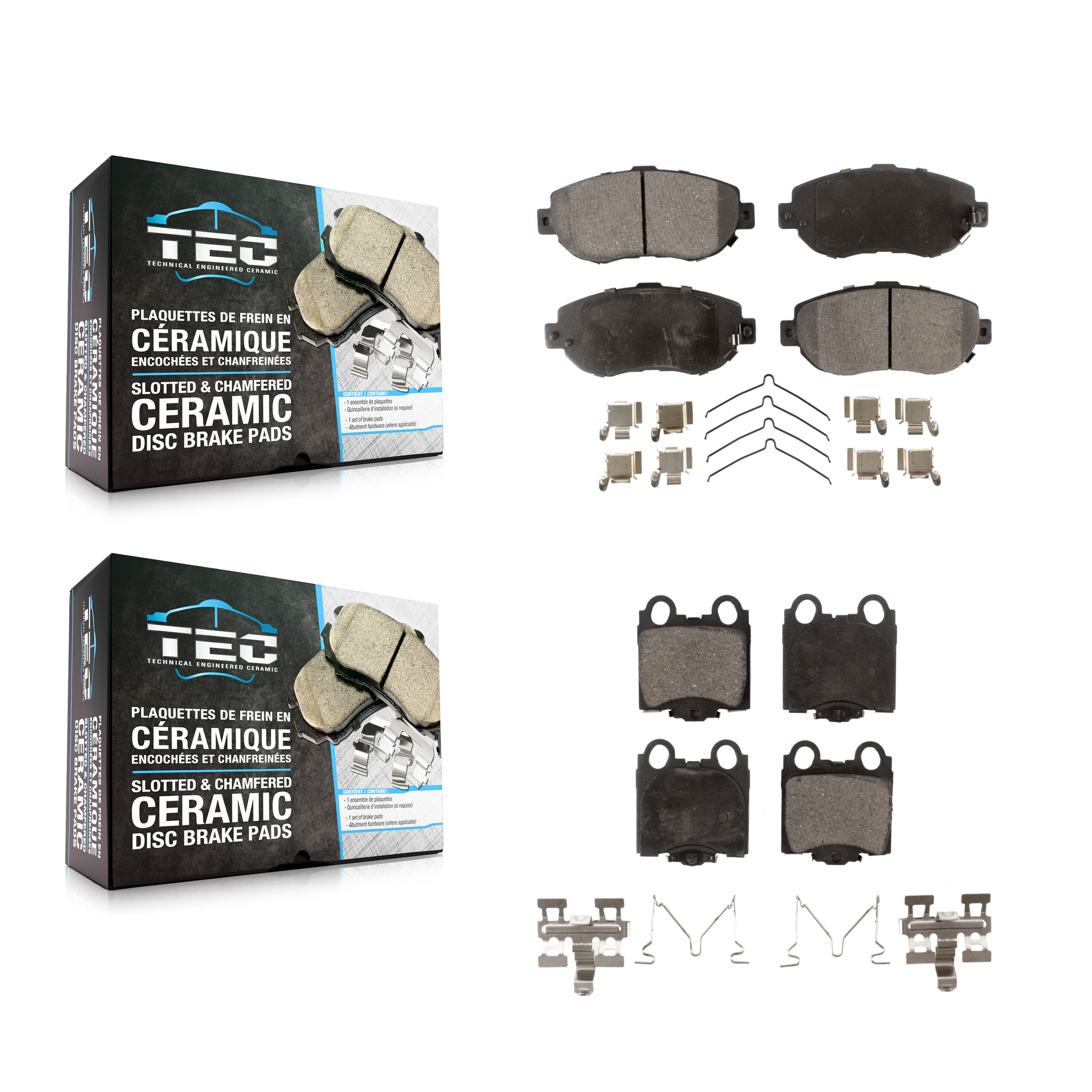Front Rear Ceramic Brake Pads Kit For Lexus SC430 IS300 GS300 GS400 GS430 KTC-100347
