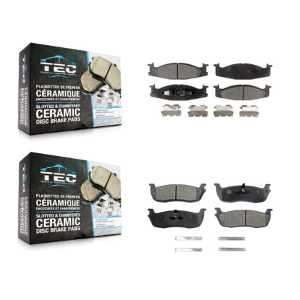 Front Rear Ceramic Brake Pads Kit For 1996 Ford F-150 KTC-100348