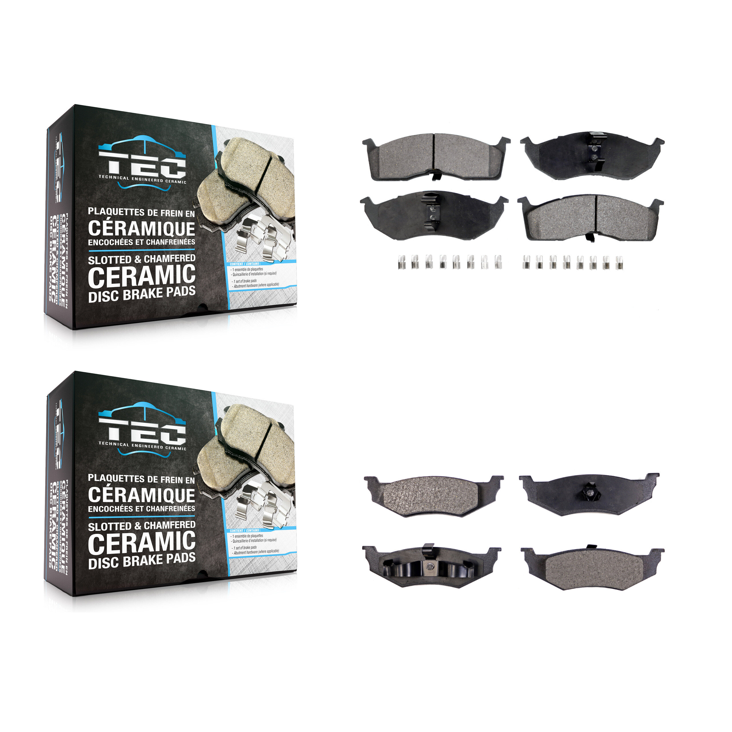 Front Rear Ceramic Brake Pads Kit For Neon Chrysler Dodge Plymouth KTC-100349