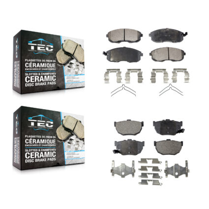 Front Rear Ceramic Brake Pads Kit For 1989-1990 Nissan Maxima Disc rear brakes KTC-100353