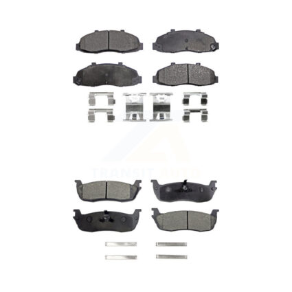 Front Rear Ceramic Brake Pads Kit For Ford F-150 Heritage Lincoln Blackwood KTC-100359