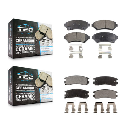 Front Rear Ceramic Brake Pad Kit For Chevrolet Buick Impala Pontiac Century Montana Grand KTC-100364