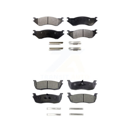 Front Rear Ceramic Brake Pads Kit For Ford F-150 F-250 HD Expedition Heritage Lincoln KTC-100368