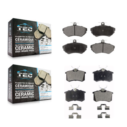 Front Rear Ceramic Brake Pads Kit For Volkswagen Golf Passat KTC-100369