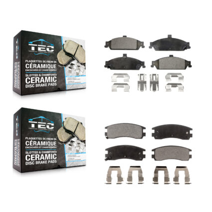 Front Rear Ceramic Brake Pads Kit For Pontiac Grand Am Oldsmobile Alero Cutlass KTC-100379