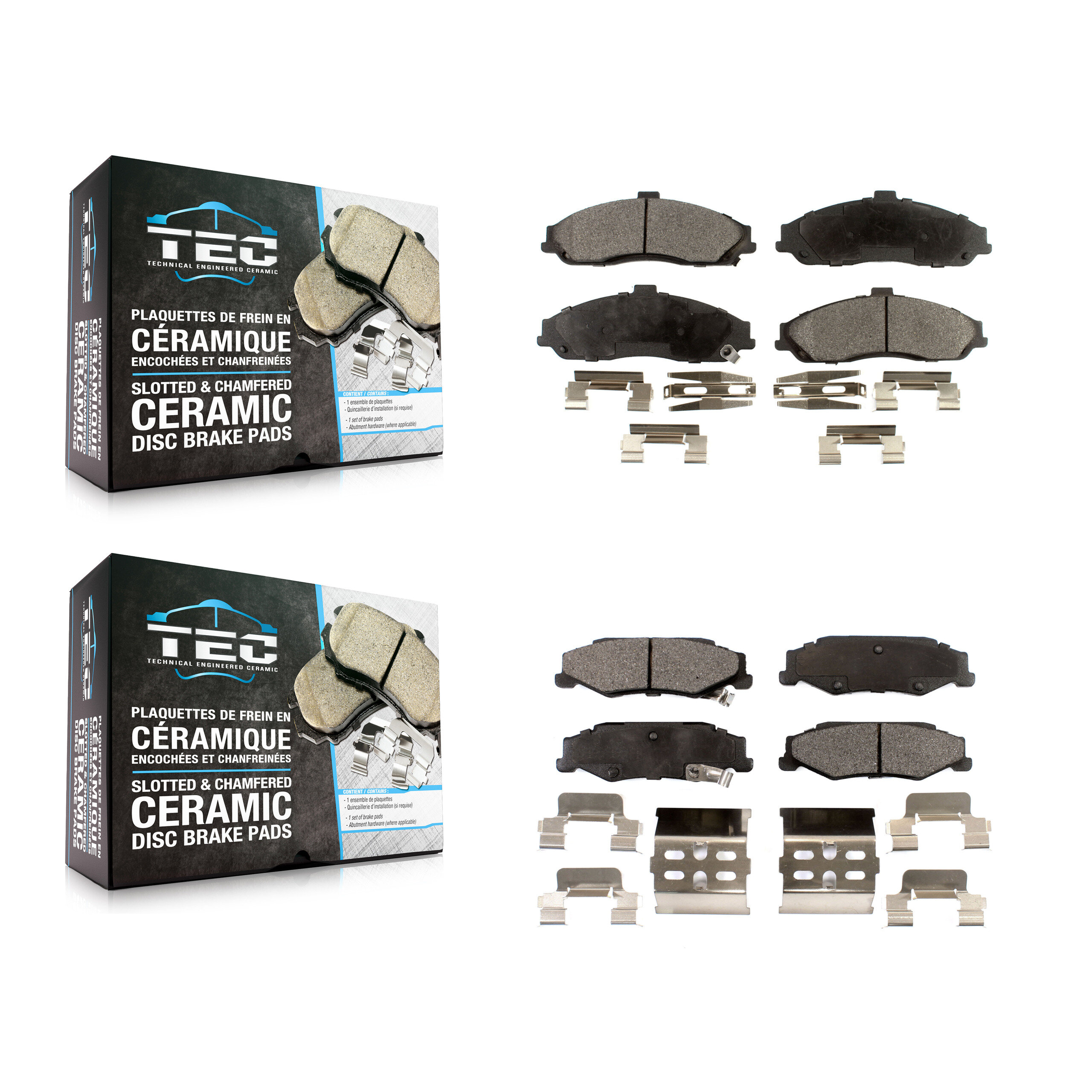 Front Rear Ceramic Brake Pads Kit For Chevrolet Corvette Cadillac XLR KTC-100380