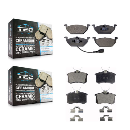 Front Rear Ceramic Brake Pads Kit For Volkswagen Beetle Jetta KTC-100384