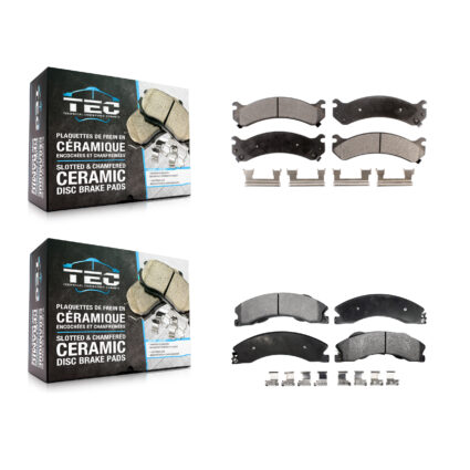 Front Rear Ceramic Brake Pads Kit For GMC Savana 3500 Chevrolet Express 4500 KTC-100387