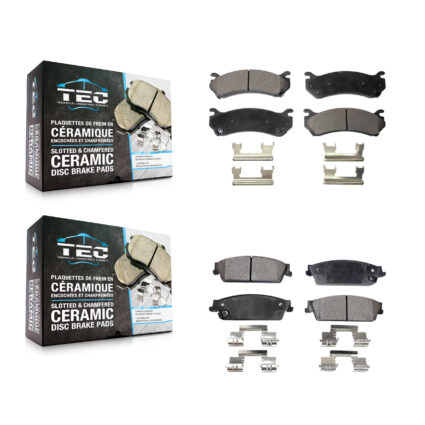 Front Rear Ceramic Brake Pads Kit For 2007 Chevrolet Silverado 1500 Disc rear brakes KTC-100391