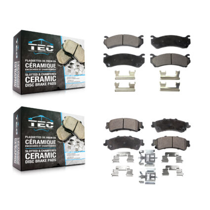 Front Rear Ceramic Brake Pad Kit For Chevrolet GMC Silverado 1500 Sierra Classic Astro XL KTC-100392