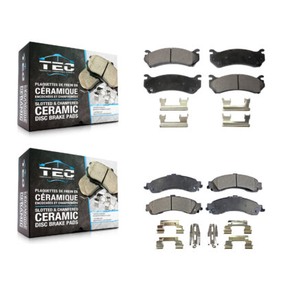 Front Rear Ceramic Brake Pads Kit For Chevrolet GMC Silverado 1500 Sierra Avalanche Yukon KTC-100393