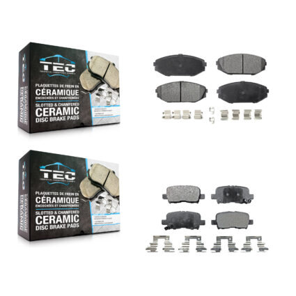 Front Rear Ceramic Brake Pads Kit For Honda Odyssey Acura MDX KTC-100399