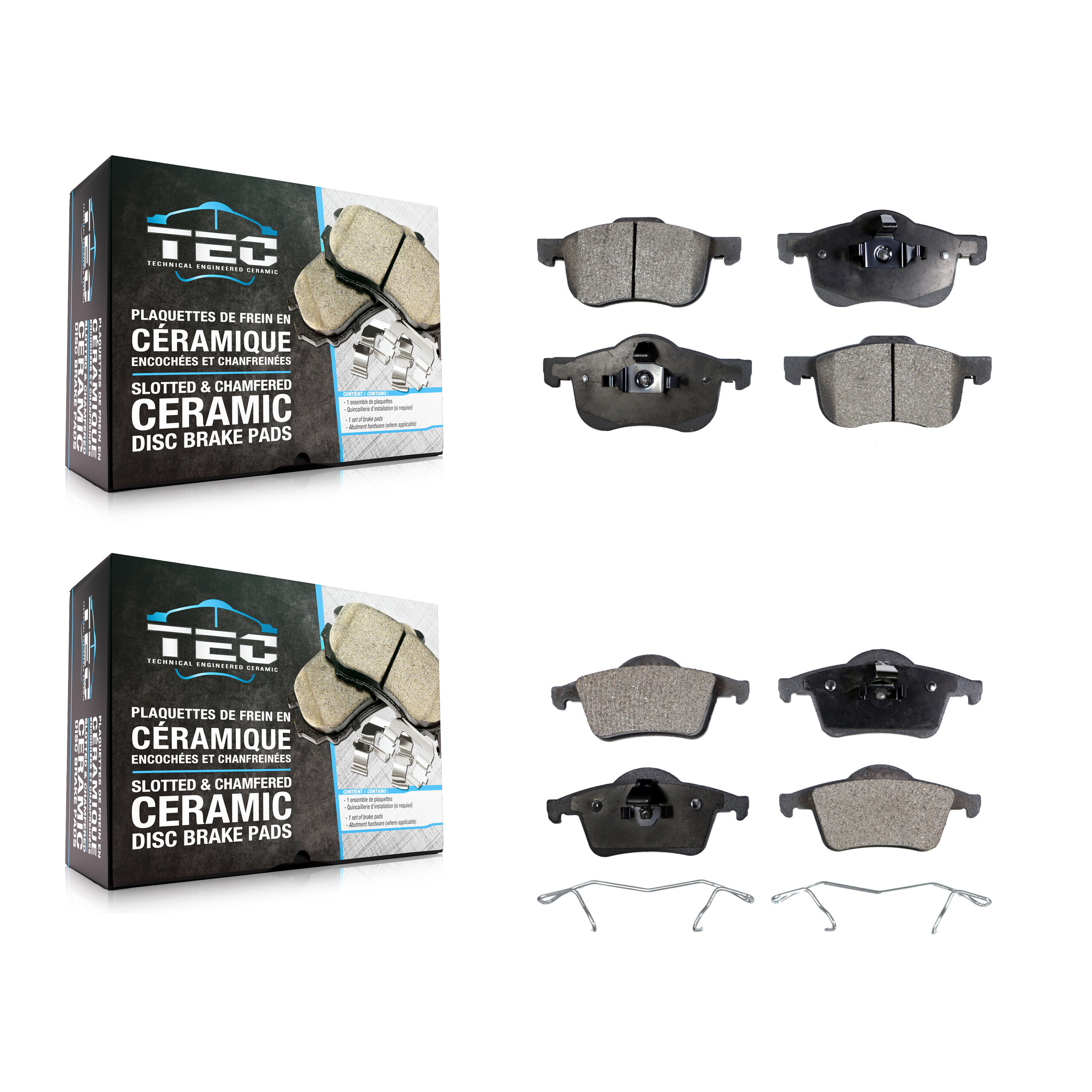 Front Rear Ceramic Brake Pads Kit For Volvo S60 XC70 V70 S80 KTC-100400
