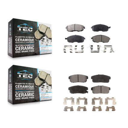 Front Rear Ceramic Brake Pads Kit For Nissan Maxima INFINITI I35 I30 KTC-100405