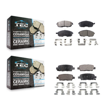 Front Rear Ceramic Brake Pads Kit For Nissan Sentra Altima Juke 350Z INFINITI G35 KTC-100406
