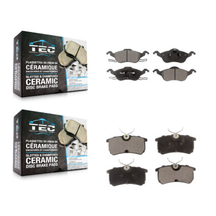 Front Rear Ceramic Brake Pads Kit For Ford Focus KTC-100407