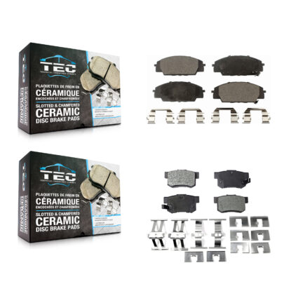 Front Rear Ceramic Brake Pads Kit For Honda Civic Acura CSX RSX S2000 KTC-100413