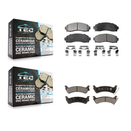 Front Rear Ceramic Brake Pads Kit For Ford Explorer Sport Trac KTC-100414