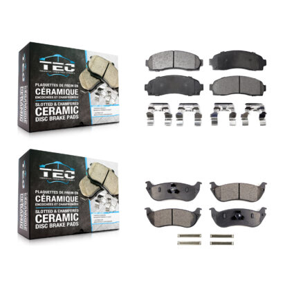 Front Rear Ceramic Brake Pads Kit For Ford Explorer Mercury Mountaineer KTC-100416