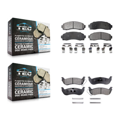 Front Rear Ceramic Brake Pads Kit For Ford Ranger Mazda B2300 B4000 KTC-100417