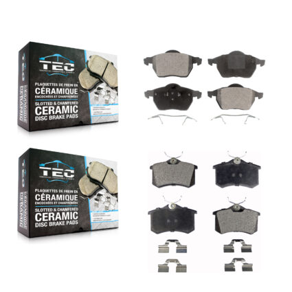 Front Rear Ceramic Brake Pads Kit For Audi A4 Quattro A6 S4 KTC-100420