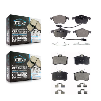 Front Rear Ceramic Brake Pads Kit For Audi A4 Quattro A6 S4 KTC-100424