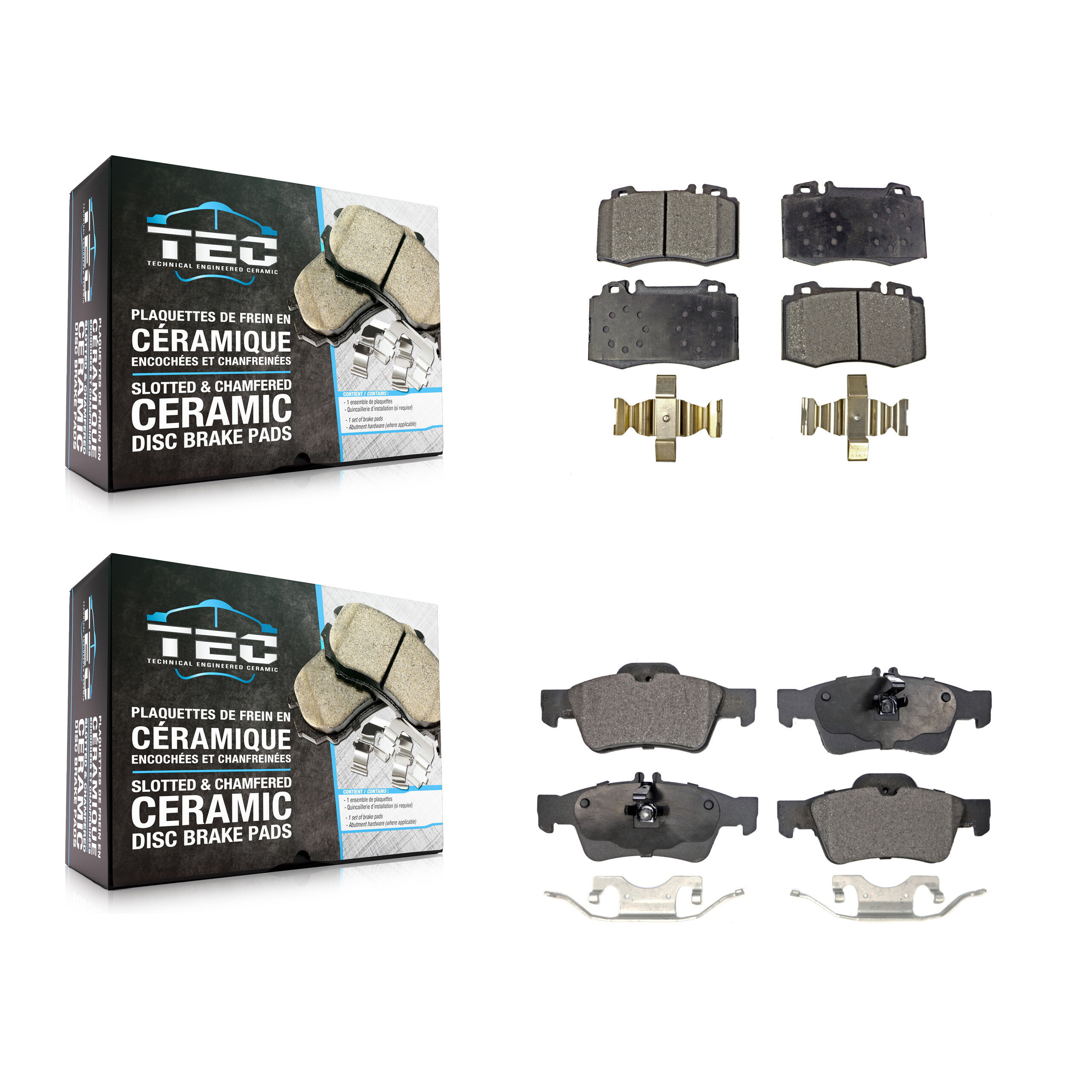 Front Rear Ceramic Brake Pads Kit For Mercedes-Benz E350 SL500 SL550 E500 CLS550 CLS500 KTC-100429