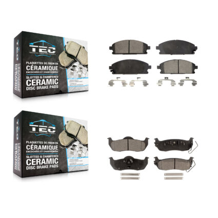 Front Rear Ceramic Brake Pads Kit For 2004 Nissan Pathfinder KTC-100433