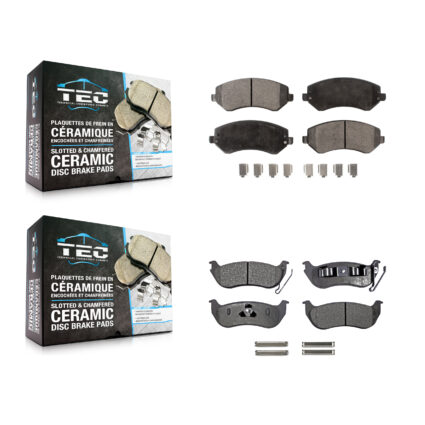 Front Rear Ceramic Brake Pads Kit For 2003-2007 Jeep Liberty KTC-100437