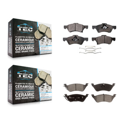 Front Rear Ceramic Brake Pads Kit For Dodge Grand Caravan Chrysler Town & Country Voyager KTC-100438