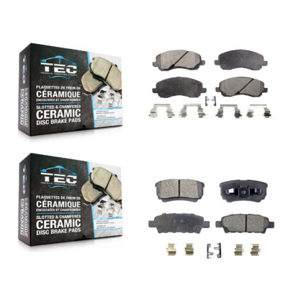 Front Rear Ceramic Brake Pad Kit For Jeep Patriot Mitsubishi Lancer Dodge Compass Caliber KTC-100441